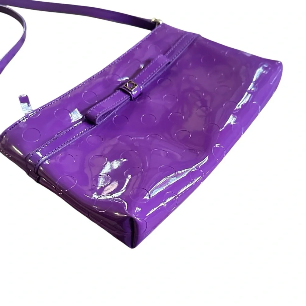 Kate Spade Purple Patent Crossbody Bag Small Bow Detail